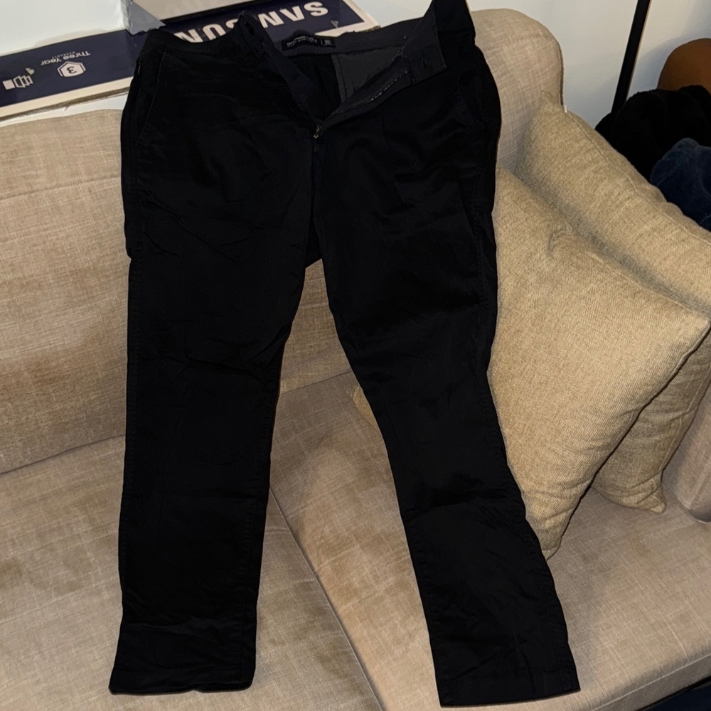 Abercrombie & Fitch Black Chinos